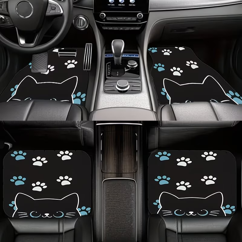 Interior Design Style Quiz - 4Pc Car Floor Mats - Cute