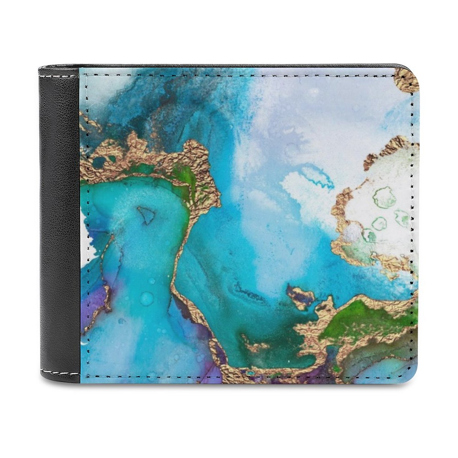Interior Design Gold - Abstract Faux Marble Mermaid Gemstone With