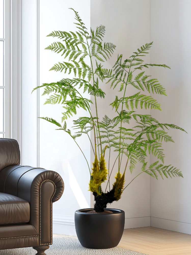 Interior Design Gold - Large Simulated Golden Monkey Fern Green