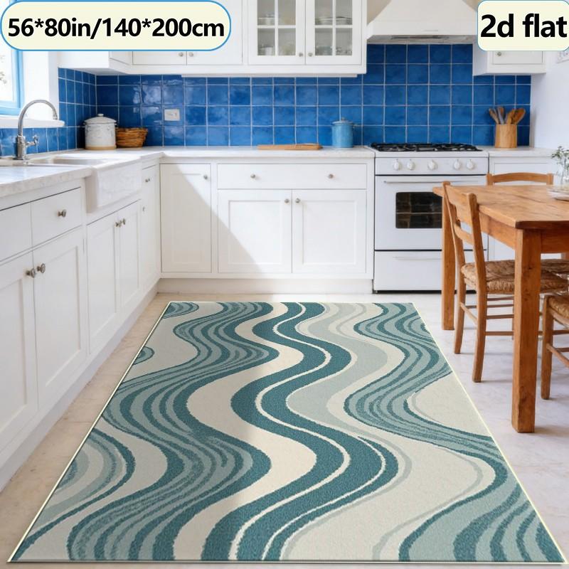 Vintage Gradient Wavy Stripe C - Printed Rug Abstract 评论和价格