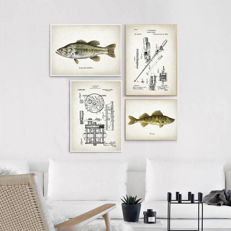 Vintage Fishing Lure Patent Ch - Interior Design Studio 评论和价格