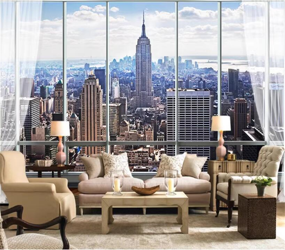 New York Sunrise 3D Window Cit - Interior Design York 评论和价格