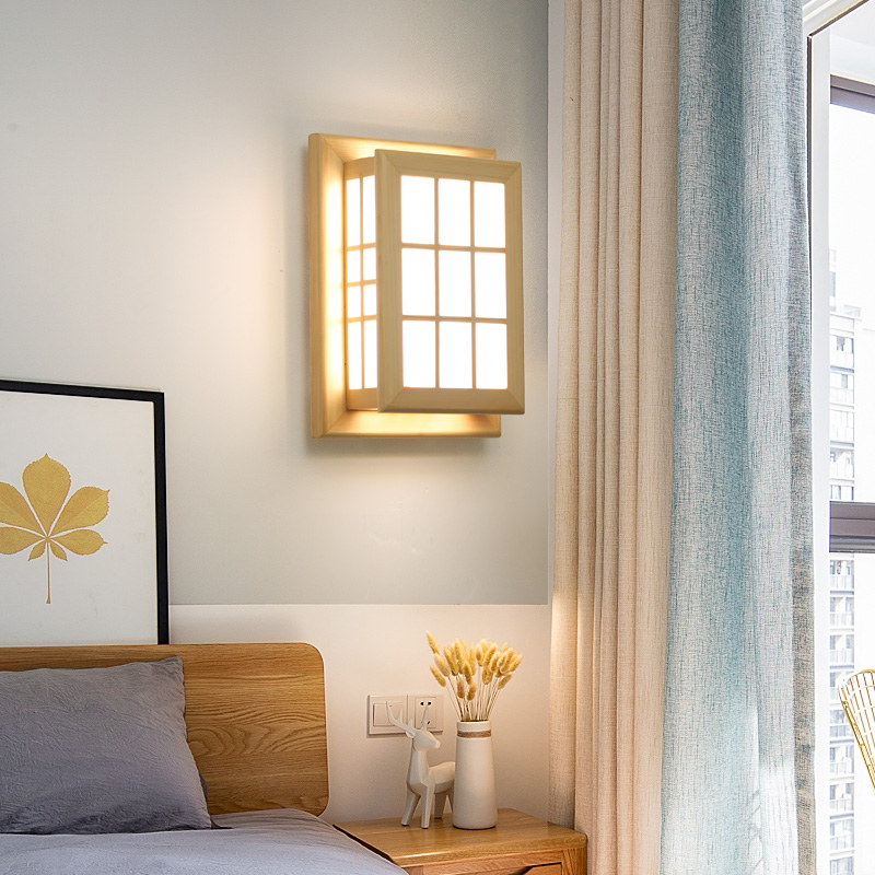 Japanese Style Wall Lamp Solid - Interior Design Japan 评论和价格
