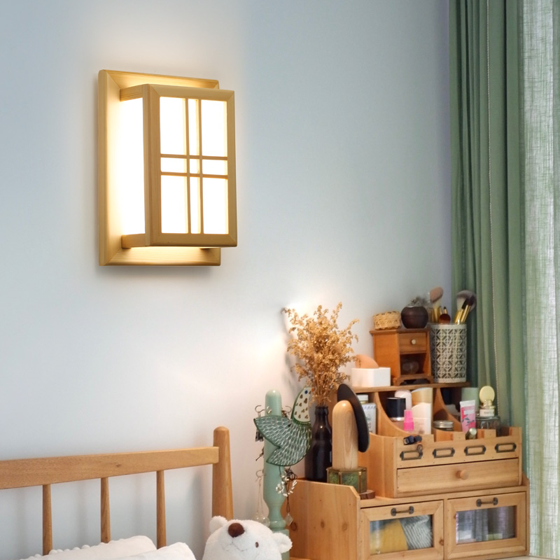 Japanese Style Wall Lamp Solid - Interior Design Japan 评论和价格