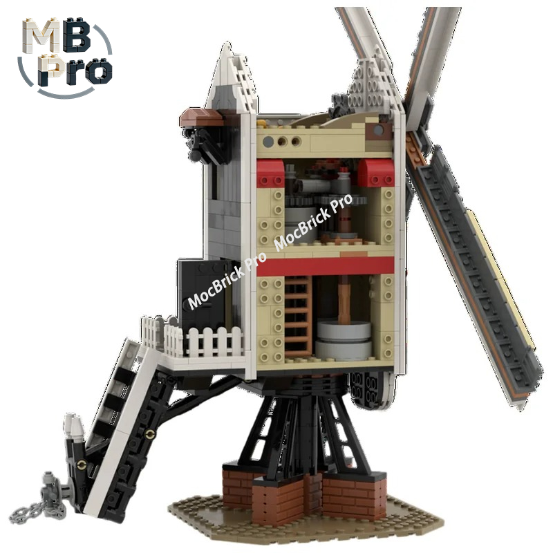 Minifig Scale Dutch Windmill M - Interior Design And Build 评论和价格