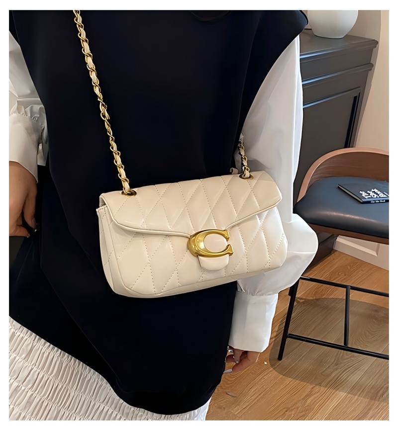 Women Quilted Leather Shoulder - Interior Design Gold 评论和价格
