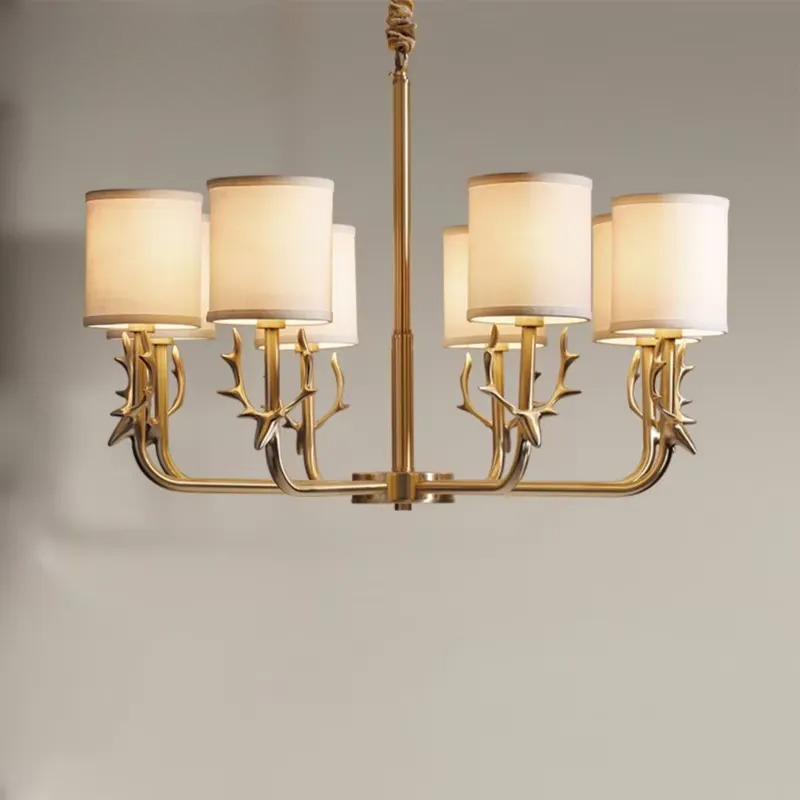 Copper Chandelier for Living R - Interior Design Hall 评论和价格