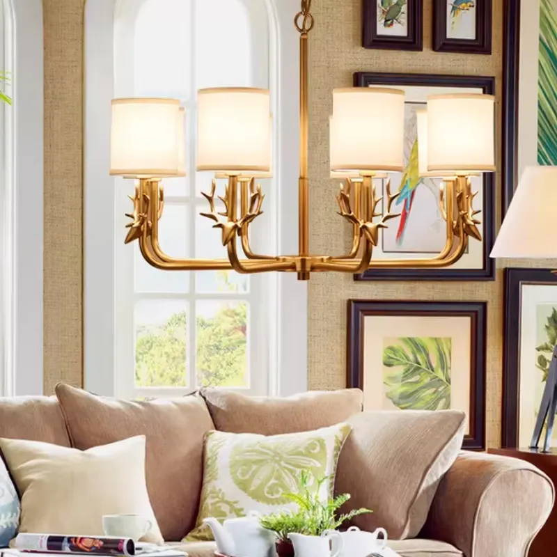 Copper Chandelier for Living R - Interior Design Hall 评论和价格