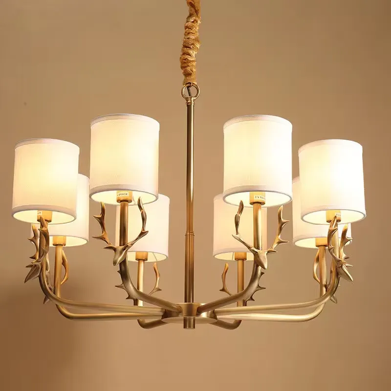 Copper Chandelier for Living R - Interior Design Hall 评论和价格