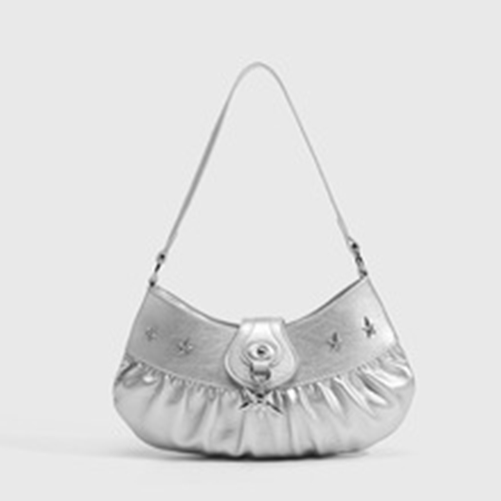 Monochrome Pleated Shoulder Ba - Interior Design Monochrome 评论和价格
