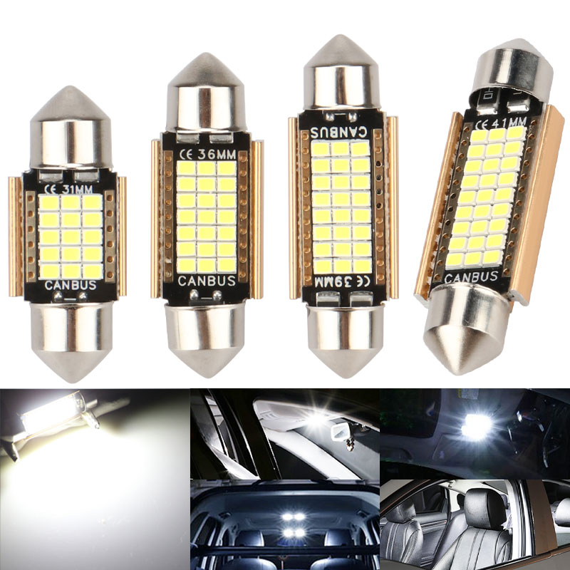 4pcs C5W LED Car Light Bulb 31 - Interior Design Gold 评论和价格