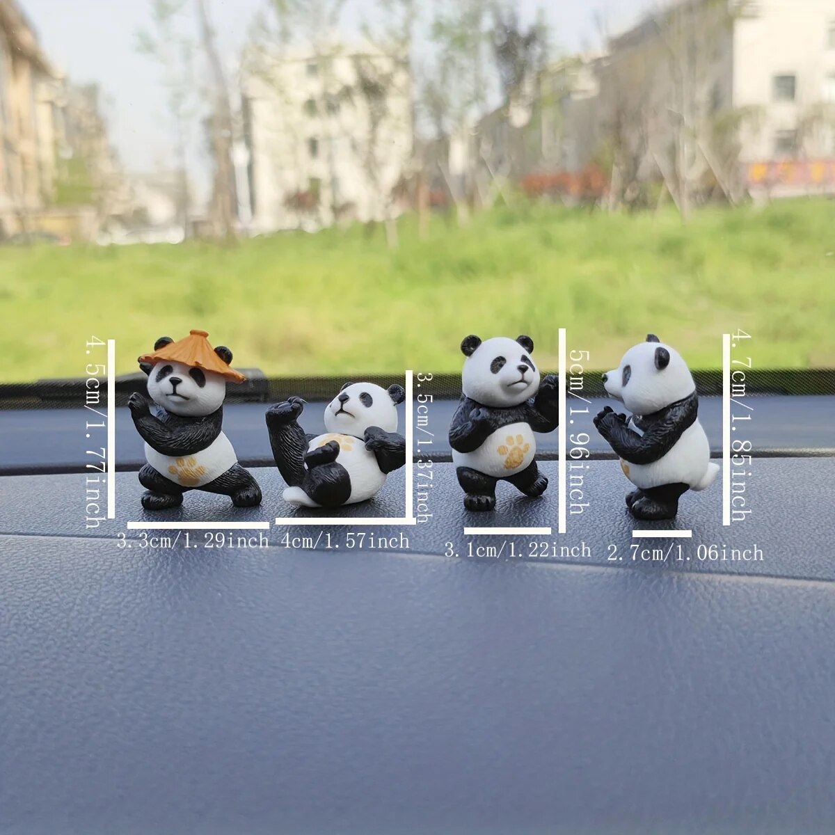 4pcs/set Panda Design Car Orna - Interior Design Whimsical 评论和价格