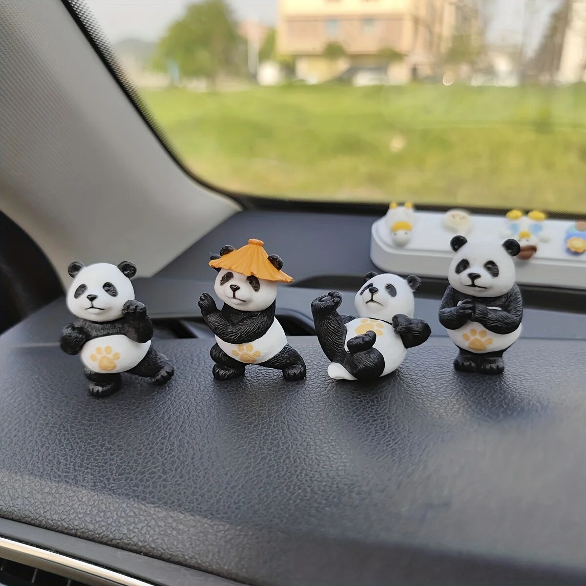4pcs/set Panda Design Car Orna - Interior Design Whimsical 评论和价格