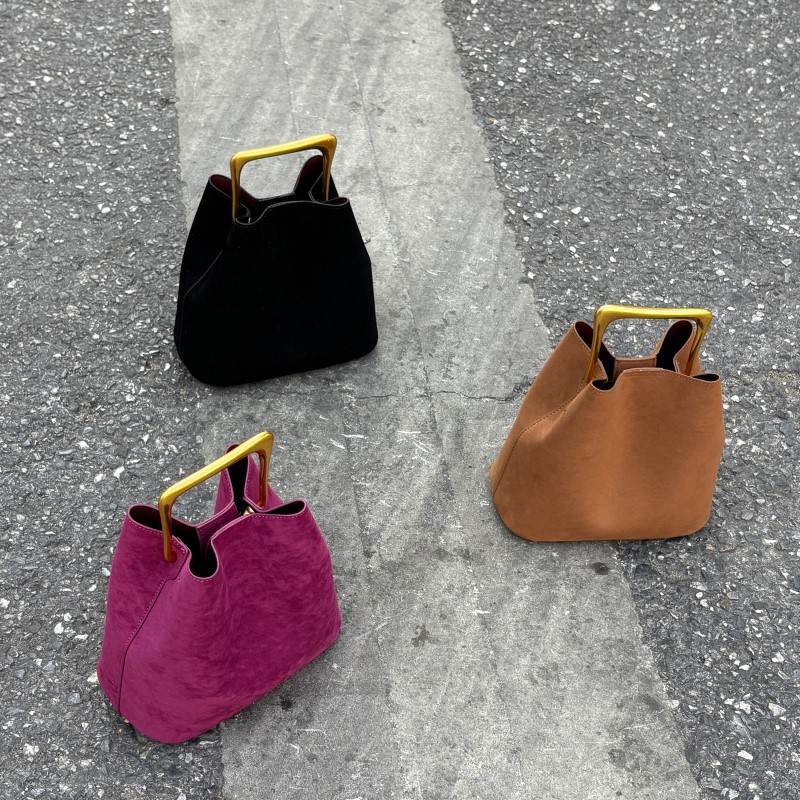 Luxury Suede Bucket Bag Women  - Interior Design Gold 评论和价格