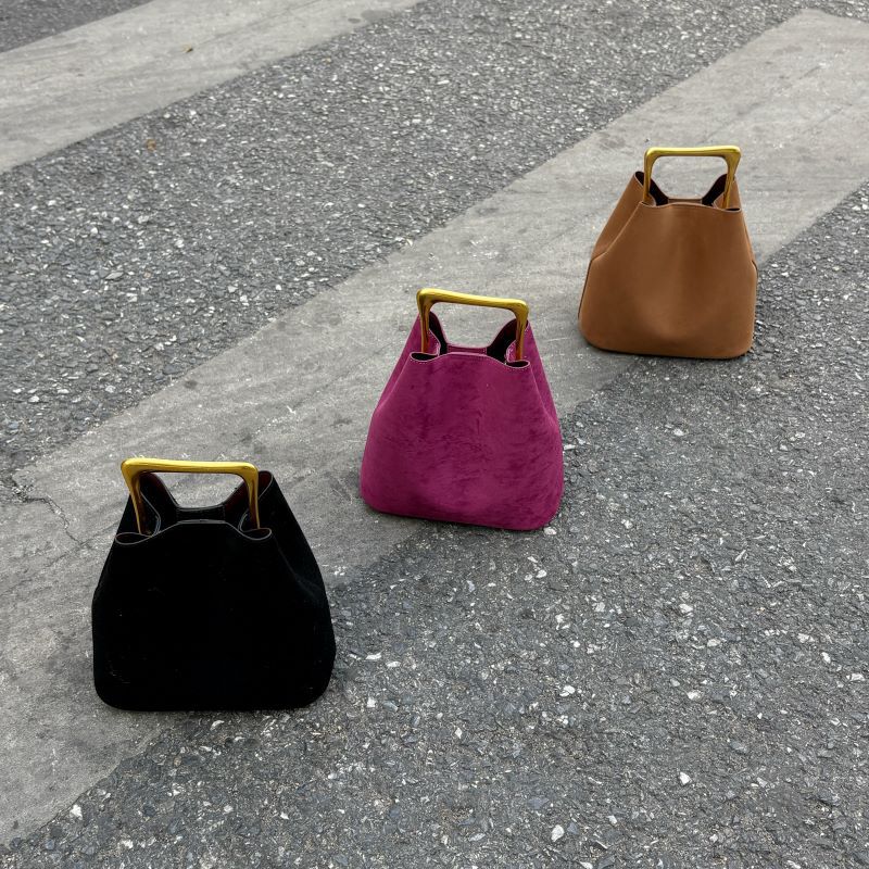 Luxury Suede Bucket Bag Women  - Interior Design Gold 评论和价格