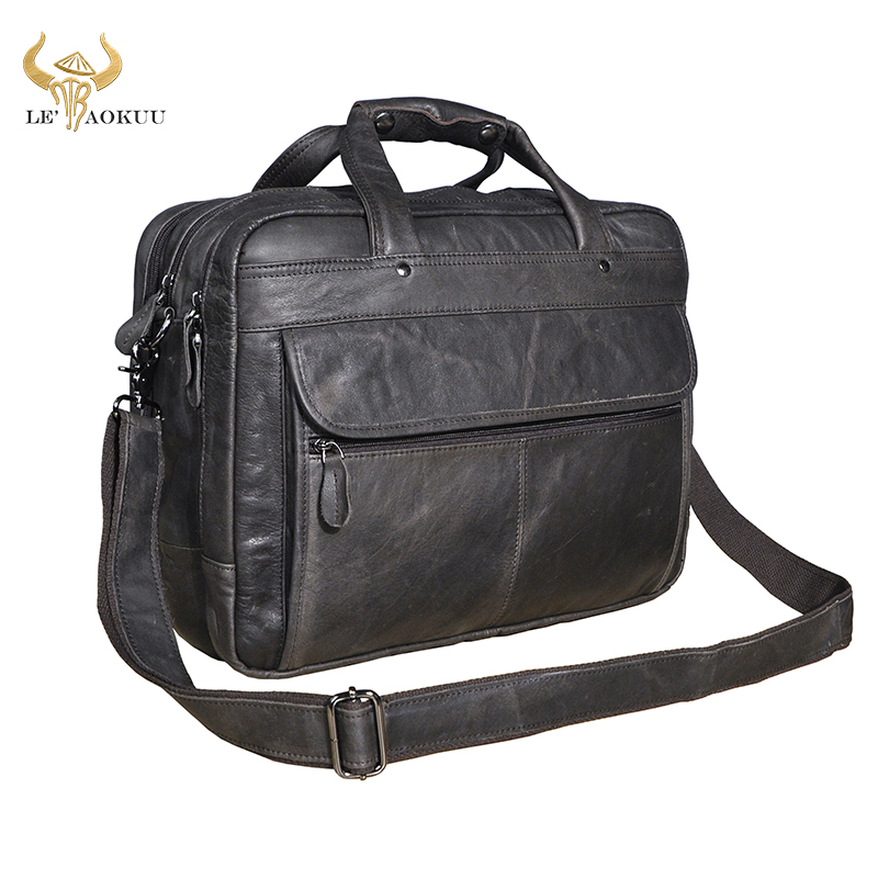Men Genuine Leather Retro Gray - Interior Design Portfolio 评论和价格