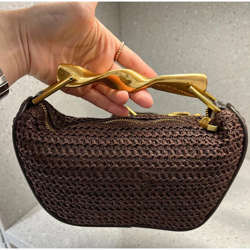 Gold Handle Brand Handwoven Ha - Interior Design Gold 评论和价格
