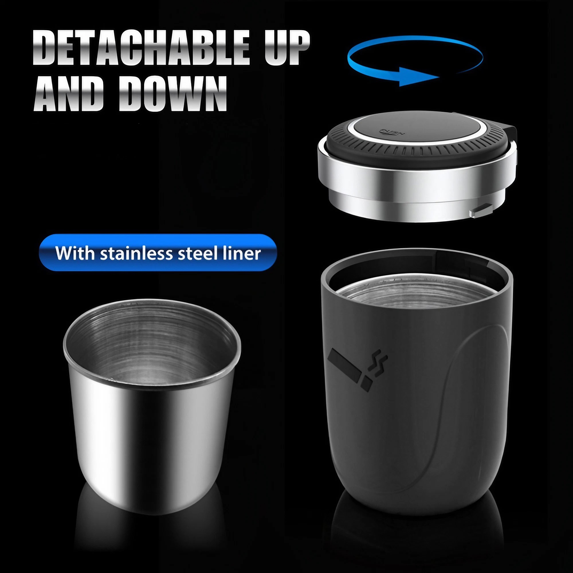Car Ashtray With Led Light Smo - Interior Design Whimsical 评论和价格