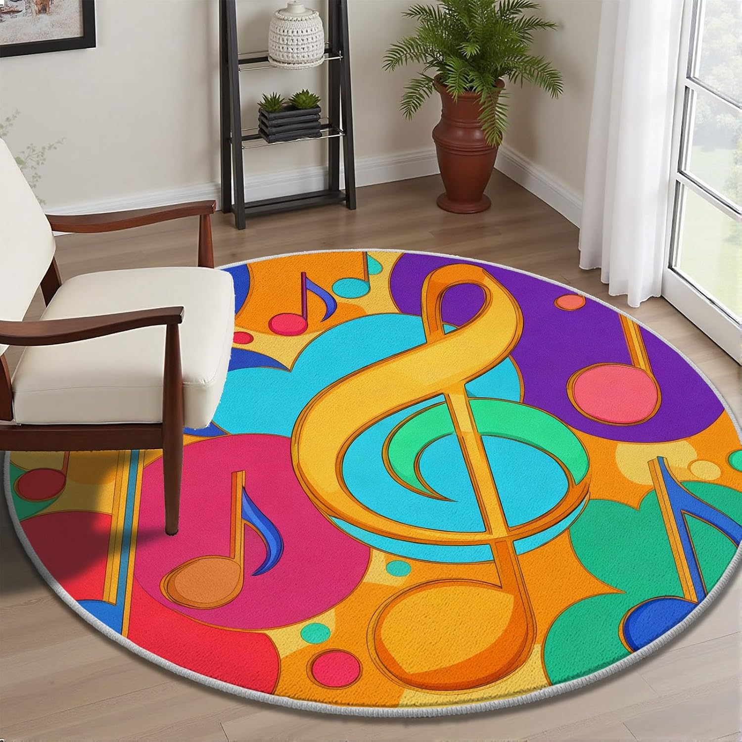 Colorful Abstract Musical Note - Printed Rug Abstract 评论和价格