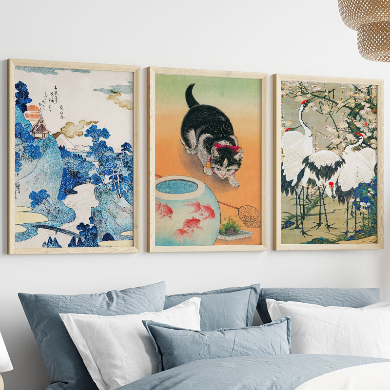 Japanese Katsushika Hokusai Ca - Interior Design Japan 评论和价格