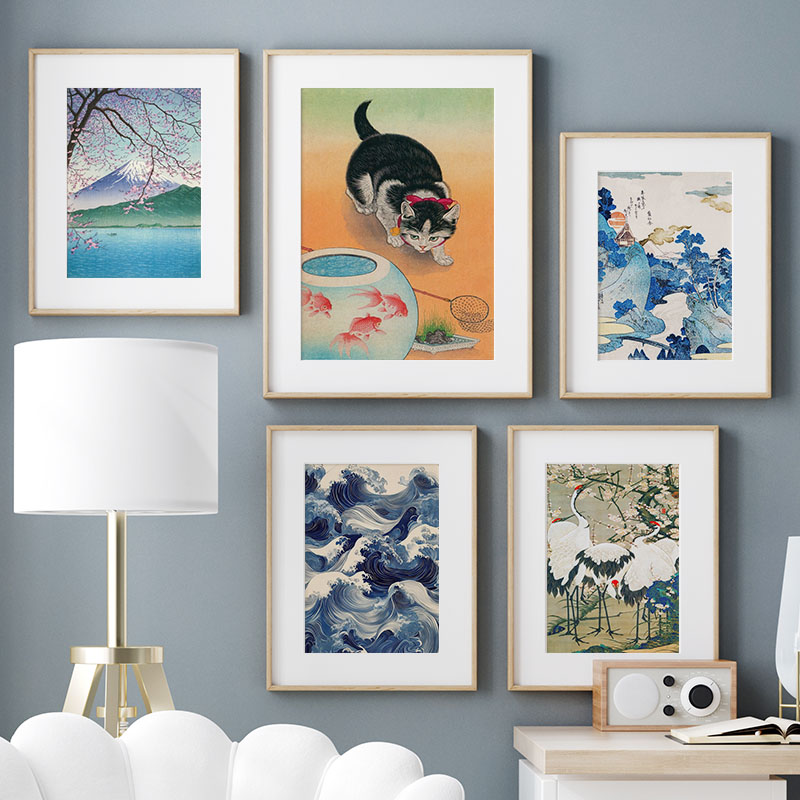 Japanese Katsushika Hokusai Ca - Interior Design Japan 评论和价格