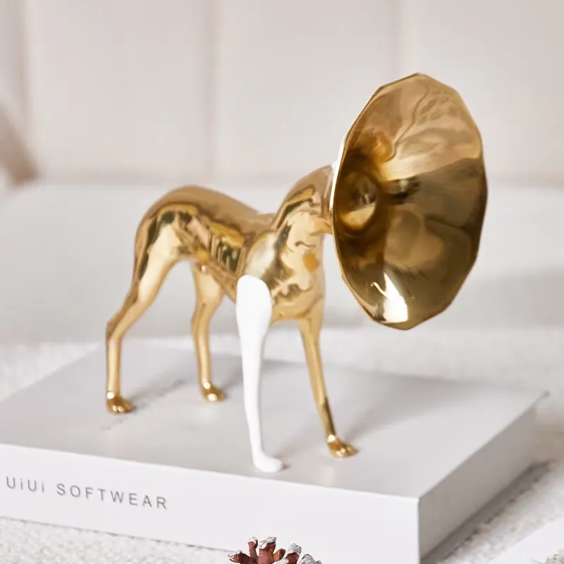 Modern Gold Horn Dog Shaped Ho - Interior Design Organic Modern 评论和价格