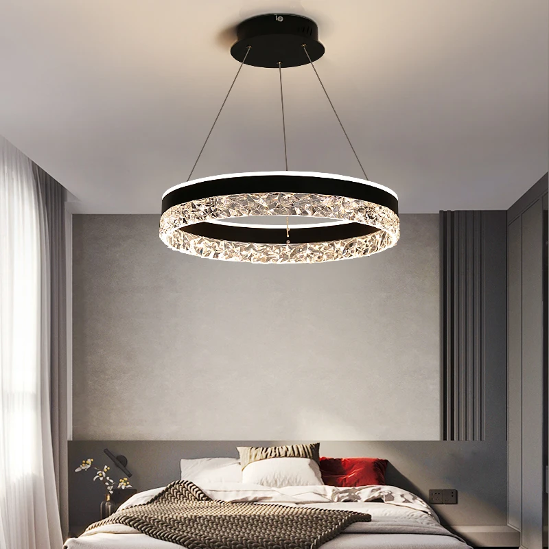 Modern Luxury Crystal LED Pend - Interior Design Hall 评论和价格