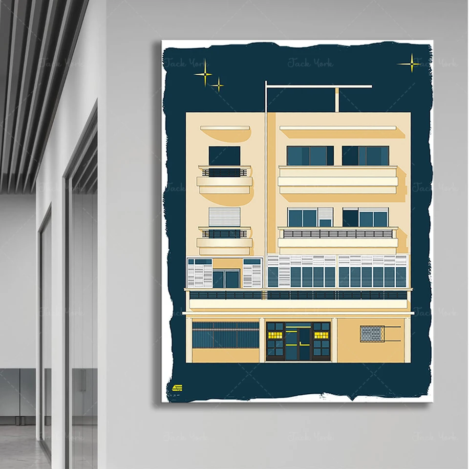 Bauhaus Tel Aviv Print Modern  - Interior Design York 评论和价格
